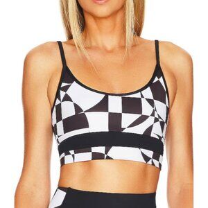 Beach Riot Black and White Sports Bra